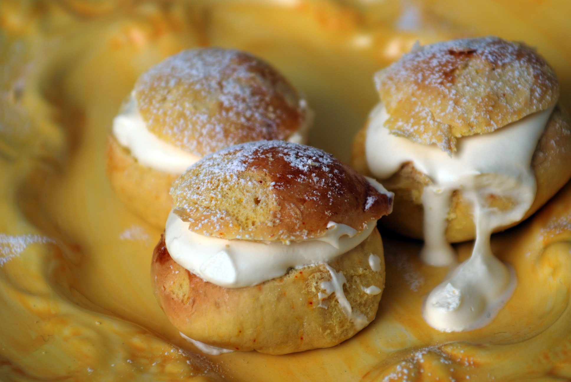 recept, anette rosvall, semla, gul, saffran