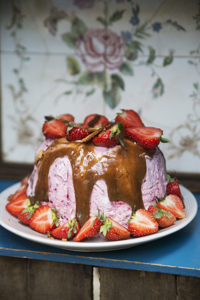 jordgubbsparfait, recept, glass, dessert, Anette Rosvall